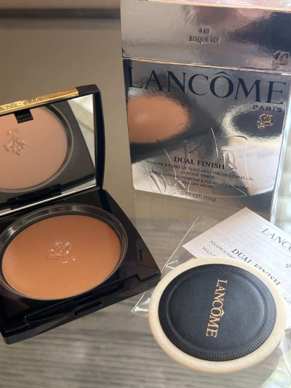 440 Bisque (C)- Lancôme Dual Finish Multi-Tasking Powder Foundation